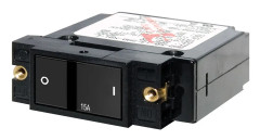 Blue Sea Systems A-series Flat Rocker Single Pole Circuit Breaker Svart 15 A
