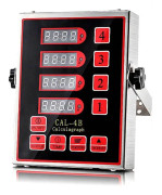 4 Channels Commercial Kitchen Timer With Loud Alarm Adjustable Cooking Reminder, Size: EU Plug(Red)