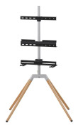 One For All Tripod Universellt tv-stativ med fyra ben (WM7476), 81,3 cm (32"), 177,8 cm (70"), 200 x 100 mm, 400 x 400 mm, 360°, Brun, Silver