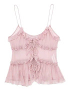 Mode-volanger linnebyxa ROSA S Rosa Pink S