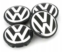 4-pack - Volkswagen VW Navkapslar / Hjulnav Emblem - Bil Silver