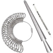 Ringstorleksmätare, aluminiumringmandrel och fingermätare (metallringstorleksmätare)