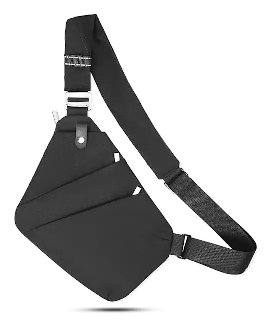 Sling Bag Lätt Tunn Bröst Axelväska Vattenavvisande Anti Stöld Axelväska Crossbody Väska för Män en