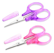 2-pack små syssaxar i rostfritt stål, hantverkssaxar, skarpa saxar med lock, precisionsbara bärbara saxar för quiltning, sömnad, stickning
