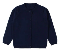 IBK Flickor Cardigan Långärmad Crewneck Cardigan Stickad Knapp Cardigan Solid Tröjor Baby Flickor