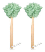 Toem Loofah Ryggskrubbare för Dusch | Infuserad med Bambukol Fiber | Badsvamp |, Grön