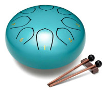 Ståltunngtrumma 6 tum: Regntrumma 8 toner Ståltunngtrumma med musikbok, Regntrumma för sinnesläkning Yoga Meditation