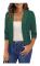 amee Dam 3/4 Ärm Klippt Cardigan Tröjor Öppen Fram Bolero Korta Shrugs S-XL