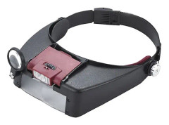 Huvudband Lupp med 2 LED-lampor 1.5X 3X 6.5X 8X Pannlupp för Reparationer Läsning Smyckestillverkning UC25