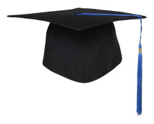 Studentmössor med tofsar Examensceremoni Festtillbehör Examenshatt Fotorekvisita för Studenter Blå 23*23CM