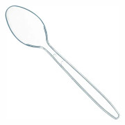 100 Genomskinliga Plastskedar | Slitstarka Plastbesticksskedar | Lyxiga Plastbestick | Eleganta Engångsskedar | Bulk Engångsbestick |