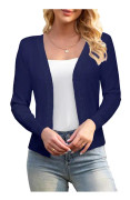 amee Dam 3/4 Ärm Klippt Kofta Tröjor Öppen Fram Bolero Korta Shrugs S-XL