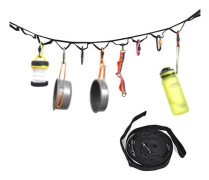 Utomhus Camping Tält Förvaring Klädstreck 19 Ring Vild Camp Remmar Lanyard