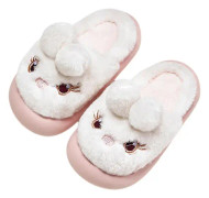 Barnens bomullstofflor Slitstarka halkfria sandaler Vinter Varma bomullsskor Hög kvalitet rabbit white 20cm