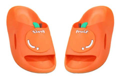 Pojkar Flickor Öppna Tå Sandaler Bekväma Dämpade Söta Cartoon Duschtofflor Inomhus & Utomhus orange