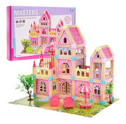 Trä Princess House Building Set - 183 färgglada block
