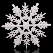 Vita snöflingor, juldekoration