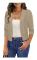 amee Dam 3/4 Ärm Klippt Cardigan Tröjor Öppen Fram Bolero Korta Shrugs S-XL