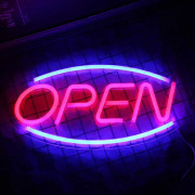 LED Neon Öppen Skylt för Flera Tillfällen, Energieffektiv, Säker och Hållbar, Hög Kvalitet och Enkel Användning, Designad för Företag, Justerbar Ljusstyrka