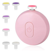 Elektrisk nagelfil, batteridriven elektrisk nagelklippare kit med 6 slipningshuvuden (rosa)
