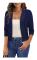 amee Dam 3/4 Ärm Klippt Cardigan Tröjor Öppen Fram Bolero Korta Shrugs S-XL