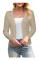 amee Dam 3/4 Ärm Klippt Cardigan Tröjor Öppen Fram Bolero Korta Shrugs S-XL
