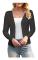 amee Dam 3/4 Ärm Klippt Cardigan Tröjor Öppen Fram Bolero Korta Shrugs S-XL