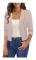 amee Dam 3/4 Ärm Klippt Cardigan Tröjor Öppen Fram Bolero Korta Shrugs S-XL