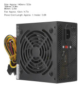 PC-nätaggregat 250W Datordelar Tillbehör ATX-250W Justerbar 115/230VEU-kontakt