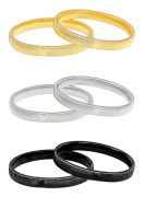 3 par halkfria skjortärmar Stretcharmband, Silve