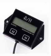 LCD-varvräknare/timräknare mätare RPM-timmesskärm för 2/4-takts tändstiftsbensinmotor motorcykel ATV