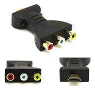 HDMI till RCA-adapter för HDTV och projektoranvändning, Plug and Play AV-adapter med 24K guldpläterade kontakter som erbjuder sömlös signalöverföring