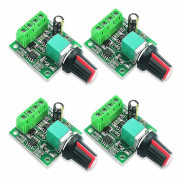 4 stycken PWM-varvtalsregulator, 1,8V 3V 5V 6V 12V 2A 1803BK DC-motorvarvtalsregulator, justerbar drivenhet med självåterställande säkring