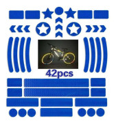 42 st Reflekterande Dekaler, Reflekterande Klistermärken, Vattentäta Klistermärken, Cykel Reflekterande Tejp, Säkerhetsklistermärken för Natt