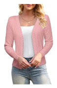 amee Dam 3/4 Ärm Klippt Kofta Tröjor Öppen Fram Bolero Korta Shrugs S-XL