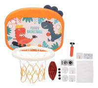 Dinosaurie Mini Basketboll Korg med Ljussensor Resultaträknare Justerbar Höjd Väggmonterad Basketboll Korg för Barn