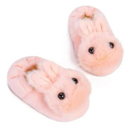 Pojkar Flickor Varma Plysch Djurtofflor Barn Vinter Inomhus Hushållsskor pink rabbit 9-10 toddler