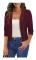 amee Dam 3/4 Ärm Klippt Cardigan Tröjor Öppen Fram Bolero Korta Shrugs S-XL