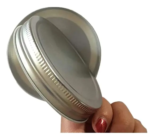 Mason Jar-lock i rostfritt stål, perfekt passform, elegant silver, tål höga och låga temperaturer, återanvändbara, bred öppning, 3 st