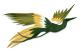 Fågel Fenix tygmärken