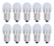 10 st E14-lampor energibesparande varmvitt ljus LED-smålampor för taklampa vägglampa 500lm 1,5W 24V