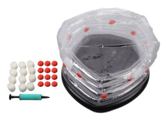Rund svamp monotub kit uppblåsbar svamp odla väska hem uppblåsbar svamp odla kit för frisk luft utbyte liten storlek