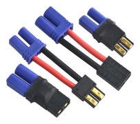 RC LiPo-batteriadapter kompatibel med för / Lipo-batteriplugg till EC5 hane-hona på ESC-laddare (blå)