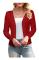 amee Dam 3/4 Ärm Klippt Cardigan Tröjor Öppen Fram Bolero Korta Shrugs S-XL