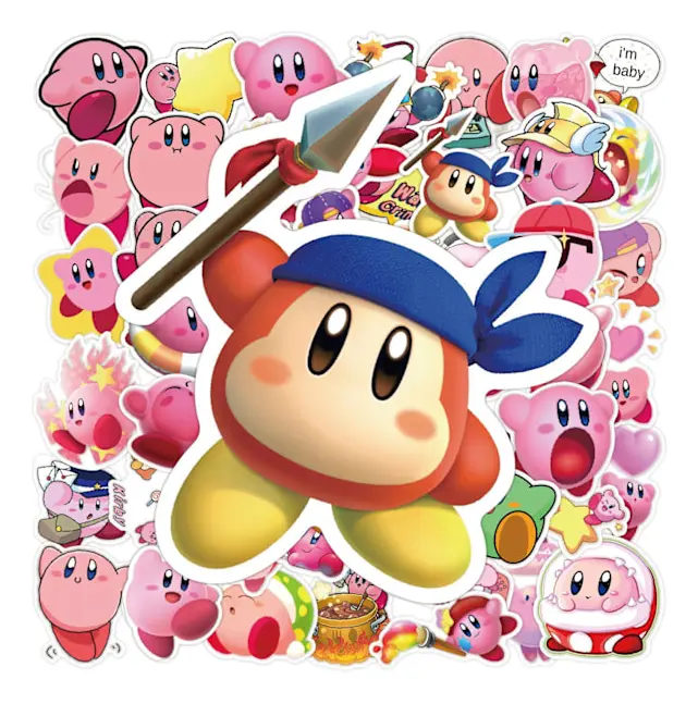 50 st Kirby DIY kreativa klistermärken