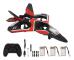S80 RC Jetplan Flygplan Drönare Fast Vinge Flip 3 Hastigheter Lufttryckspositionering Kraftfull Belysning RC Drönarleksak för Barn Röd 3 Batterier