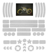 Reflekterande klistermärken (38 st) HiPerformance reflekterande filmset för att säkra barnvagnar, cyklar, hjälmar med klistermärken - självhäftande och mycket