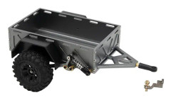 Metall släpvagn med däck för 1/18 Rc Crawler Car Traxxas uppgradering