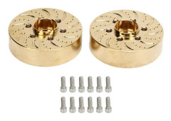 2 st mässingshjulvikter 1,9 2,2 tum RC Crawler Car Hex Hub Adapter Modelluppgraderingsdelar 12 mm