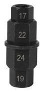 Motorcykelhjulsspindel, Hex Allen-drivrarsnyckel Reparationsverktyg Framhjul Navaxel Spindelhylsadapterverktyg för 17mm 19mm 22mm 24mm Framaxel